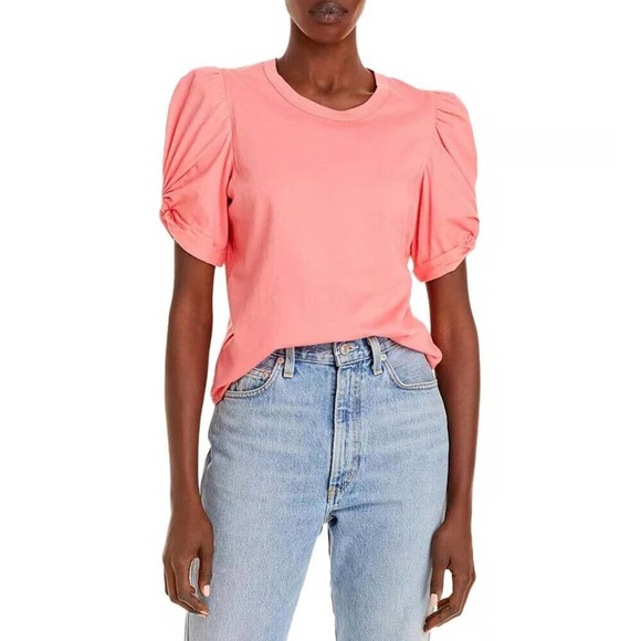 A.L.C. Tops - ALC Kati Puff Sleeve Tee T-Shirt Hot Pink Barbiecore Twee Coquette U2